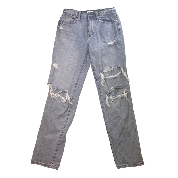 Pistola Women's Distressed High Rise Straight Leg Jeans Size 26 Ripped‎ Denim - Picture 1 of 5